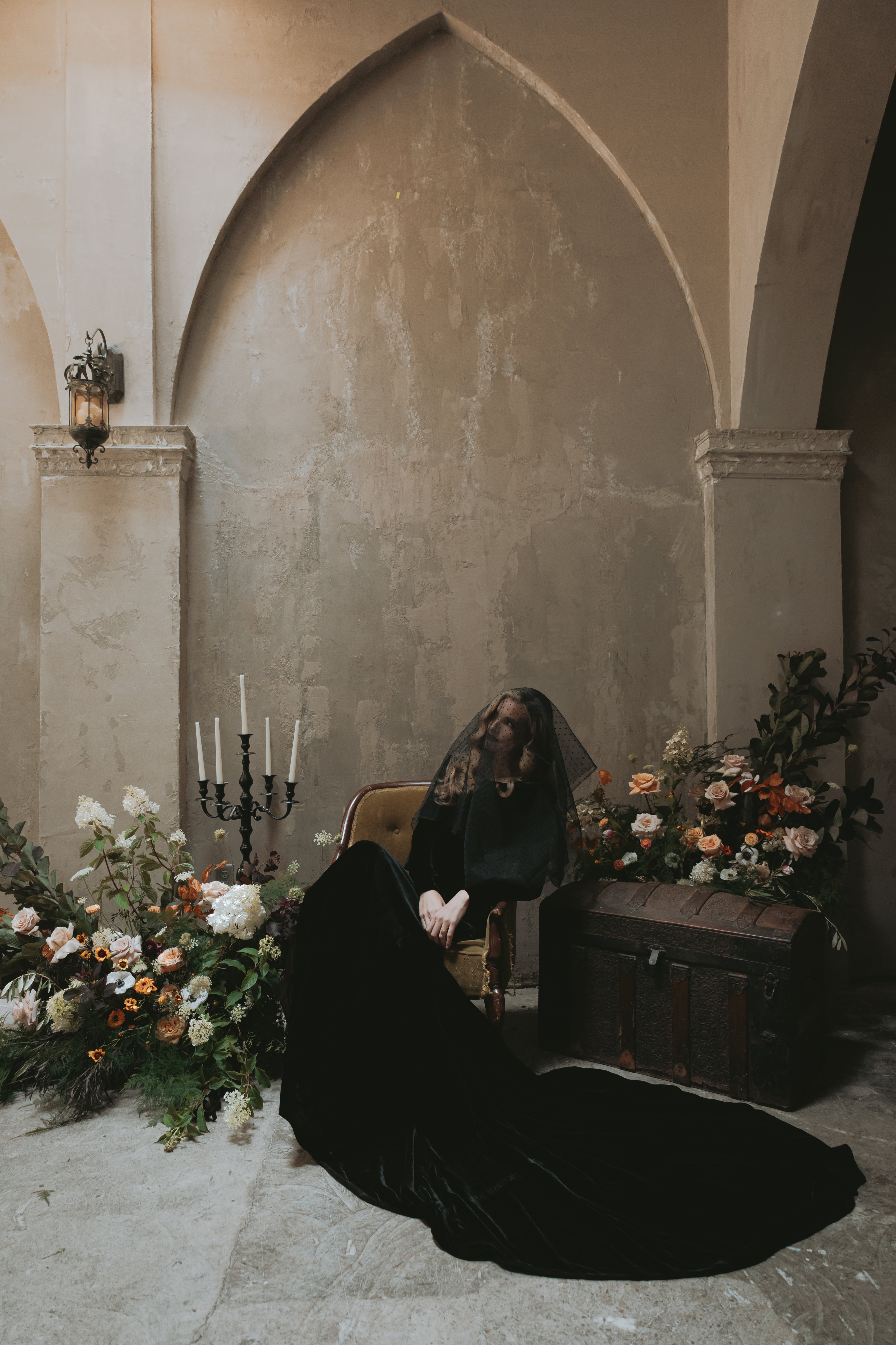 Jean | Silk Velvet Wedding Gown