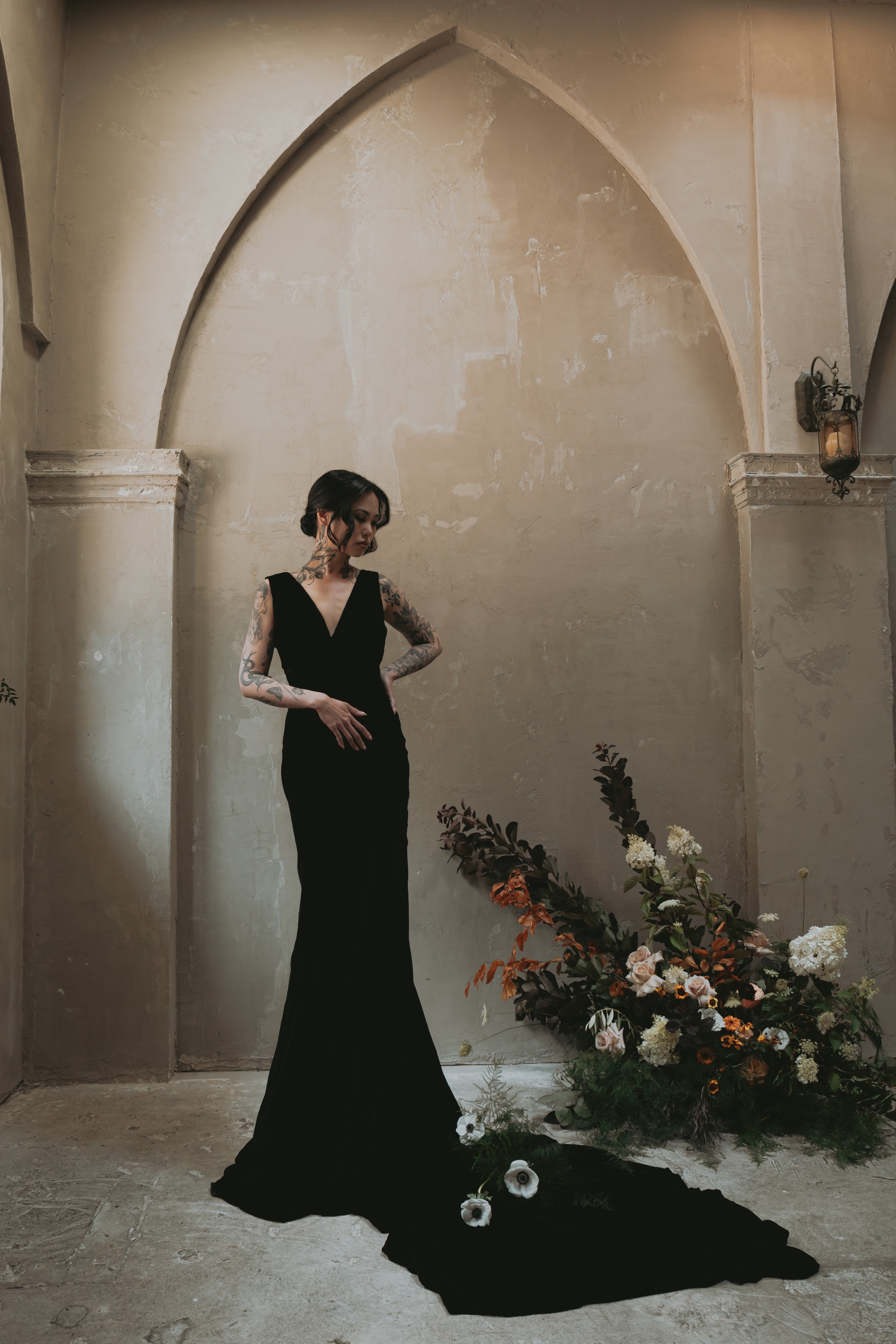 Eloise | Silk Velvet Wedding Gown