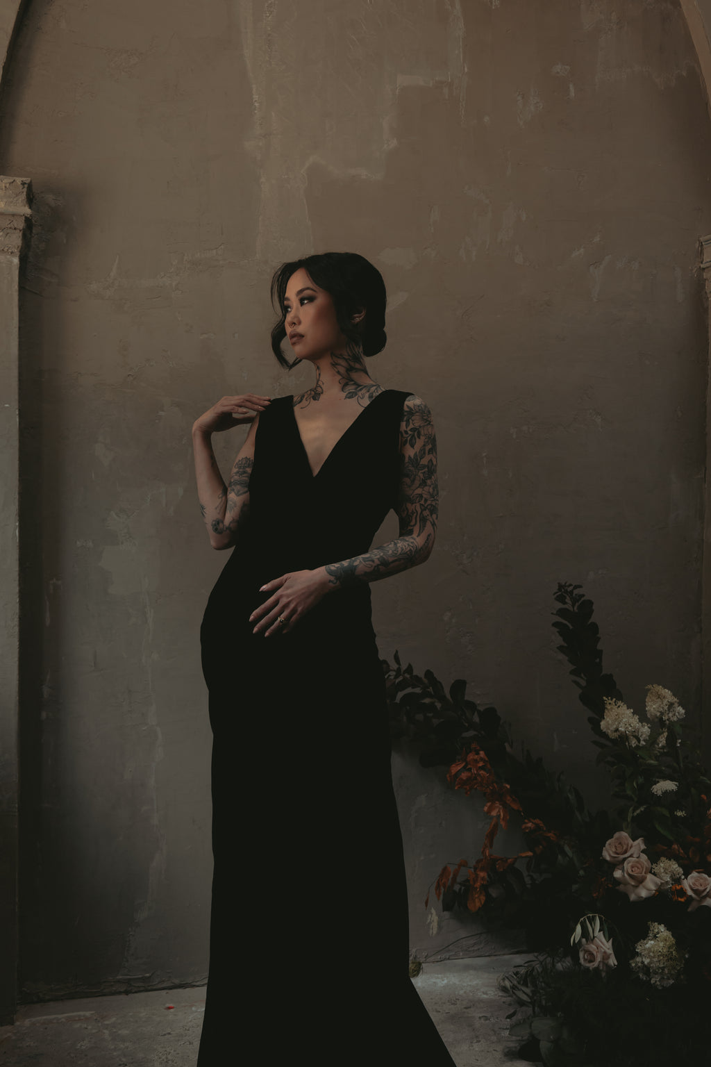 Eloise | Silk Velvet Wedding Gown