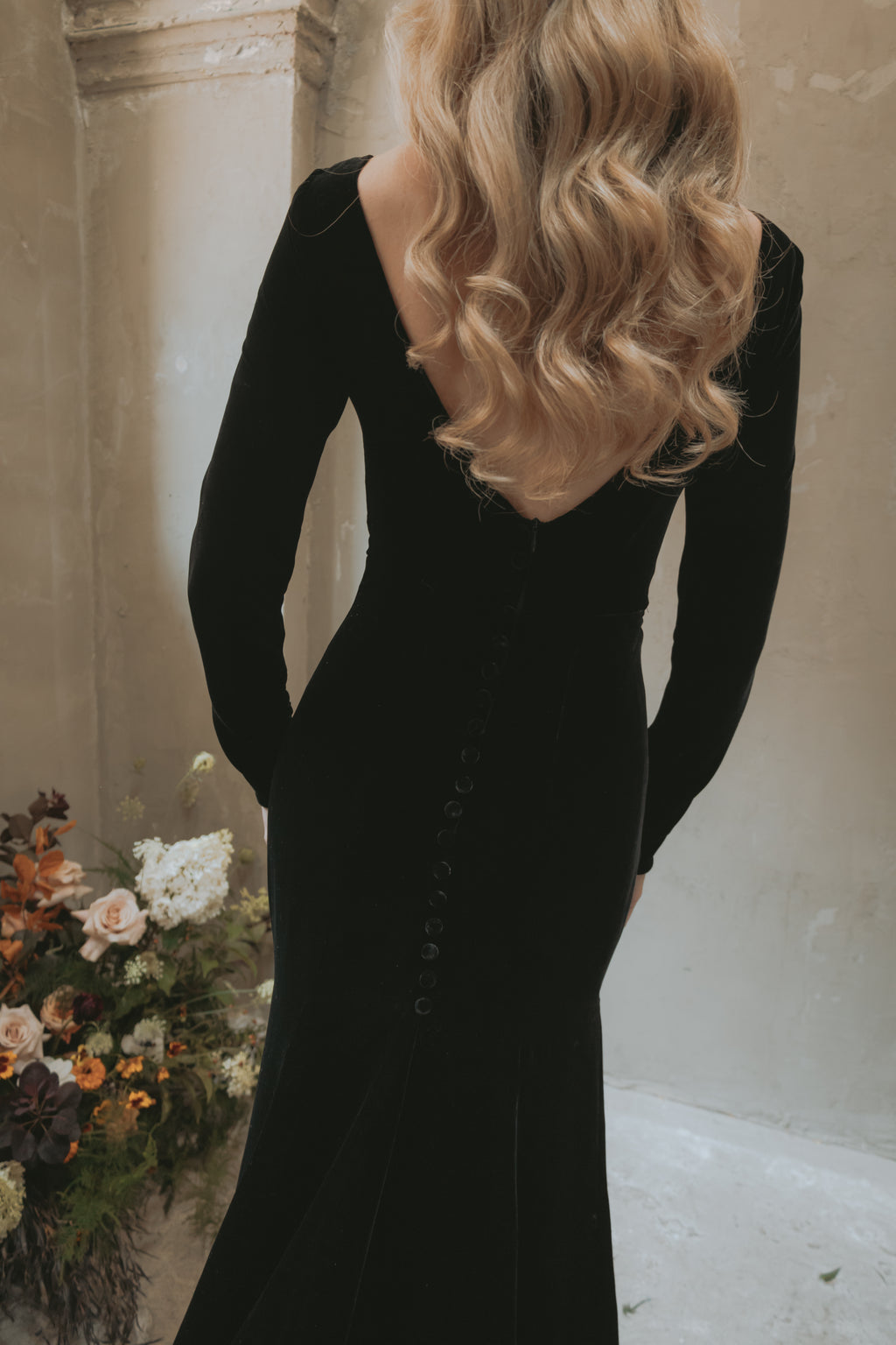 Jean | Silk Velvet Wedding Gown