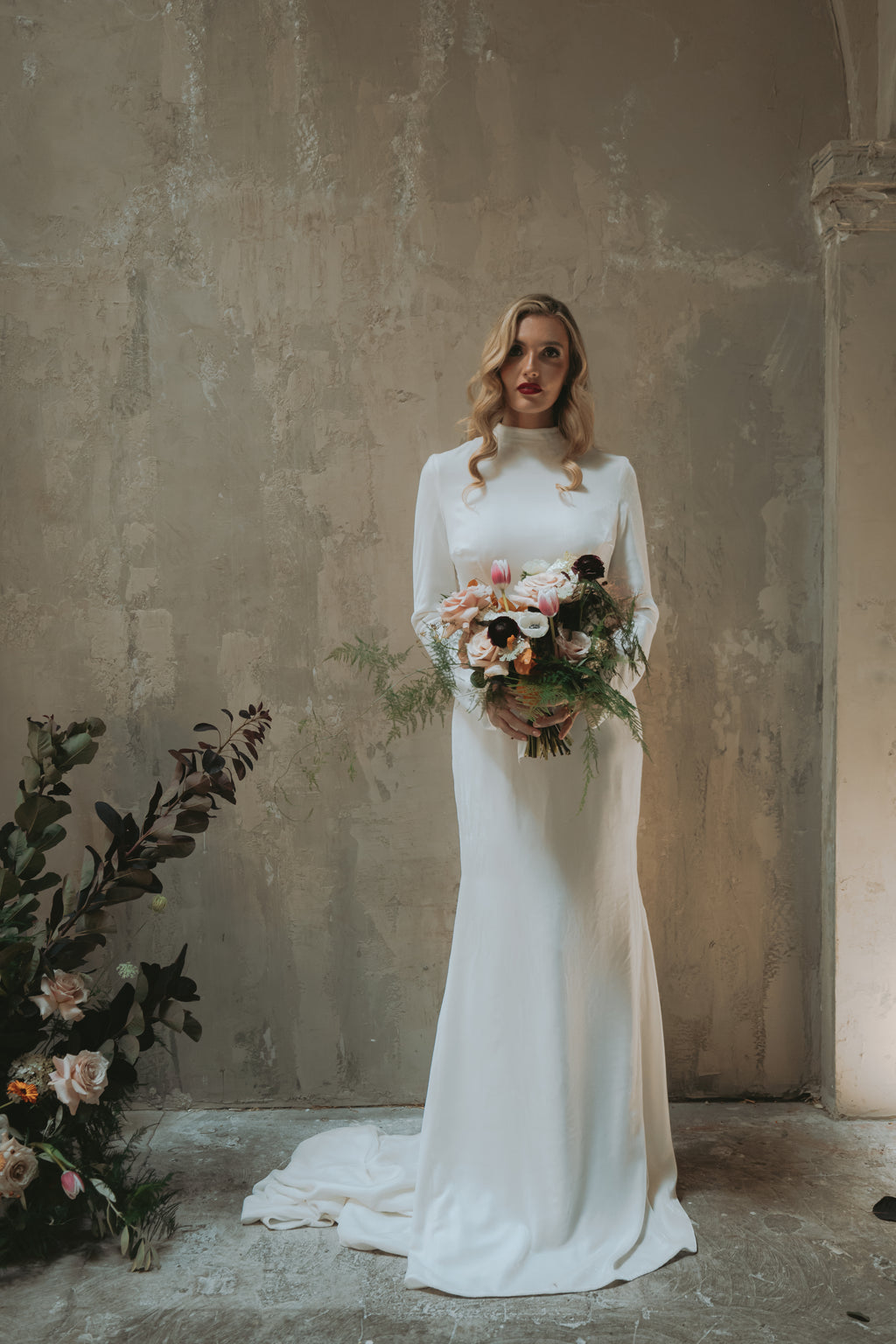 Daphne  | Silk Velvet Wedding Gown