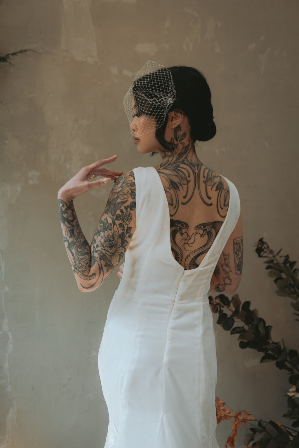 Jean | Silk Velvet Wedding Gown