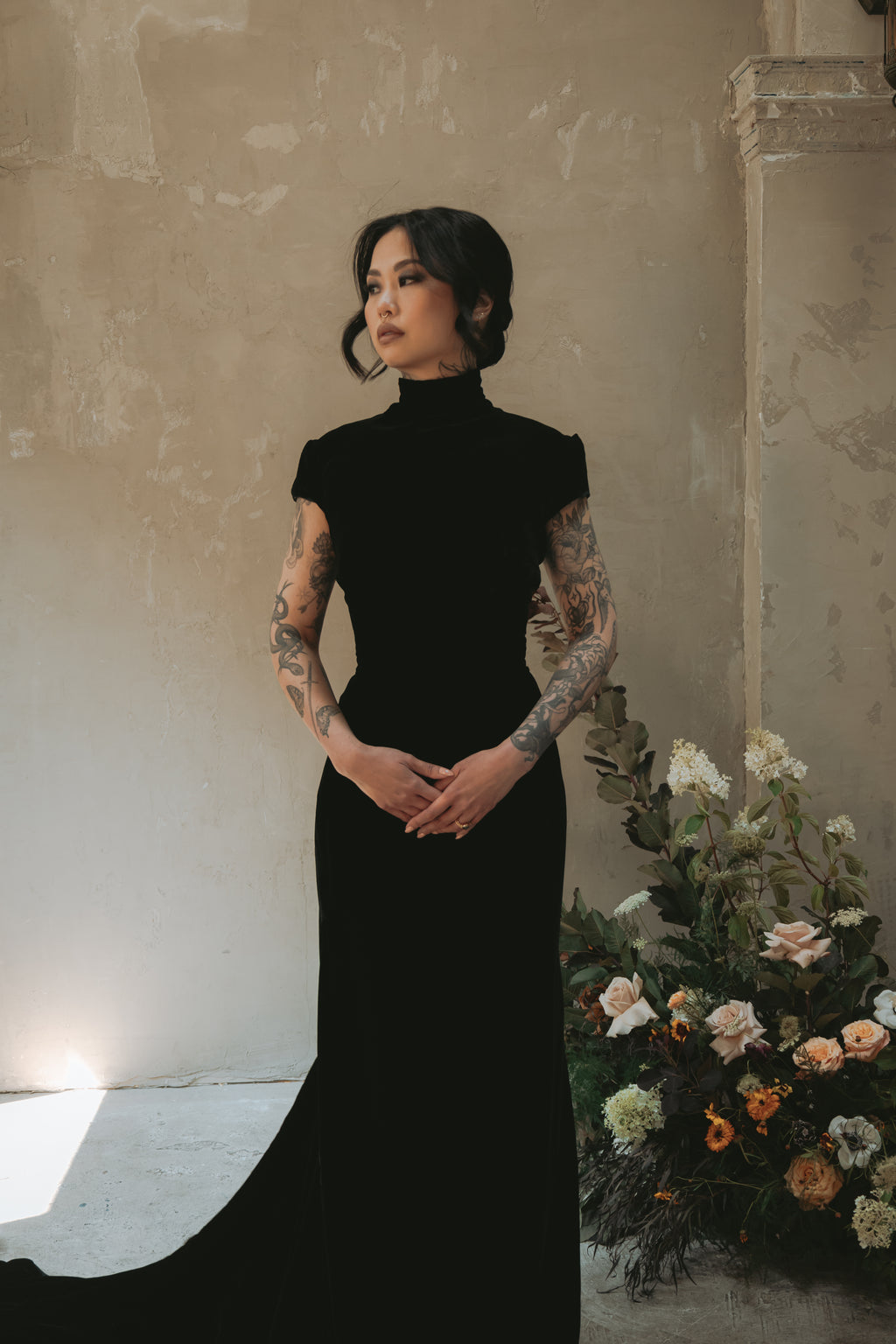 Daphne  | Silk Velvet Wedding Gown