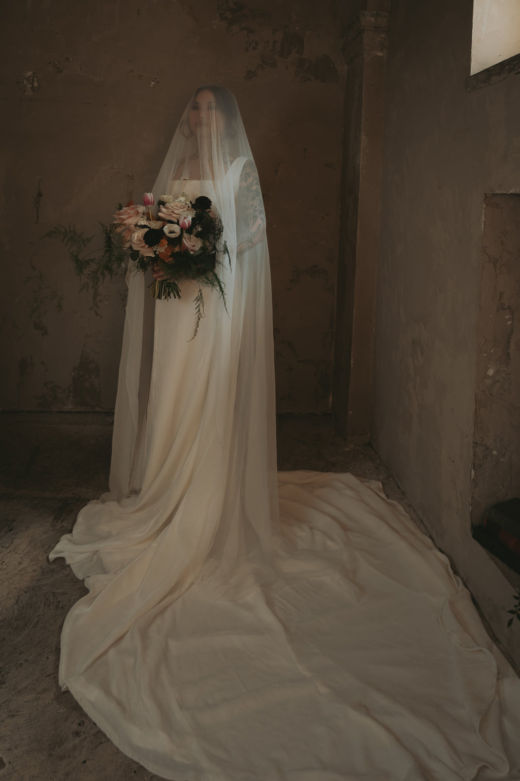 Greta | Silk Velvet Wedding Gown