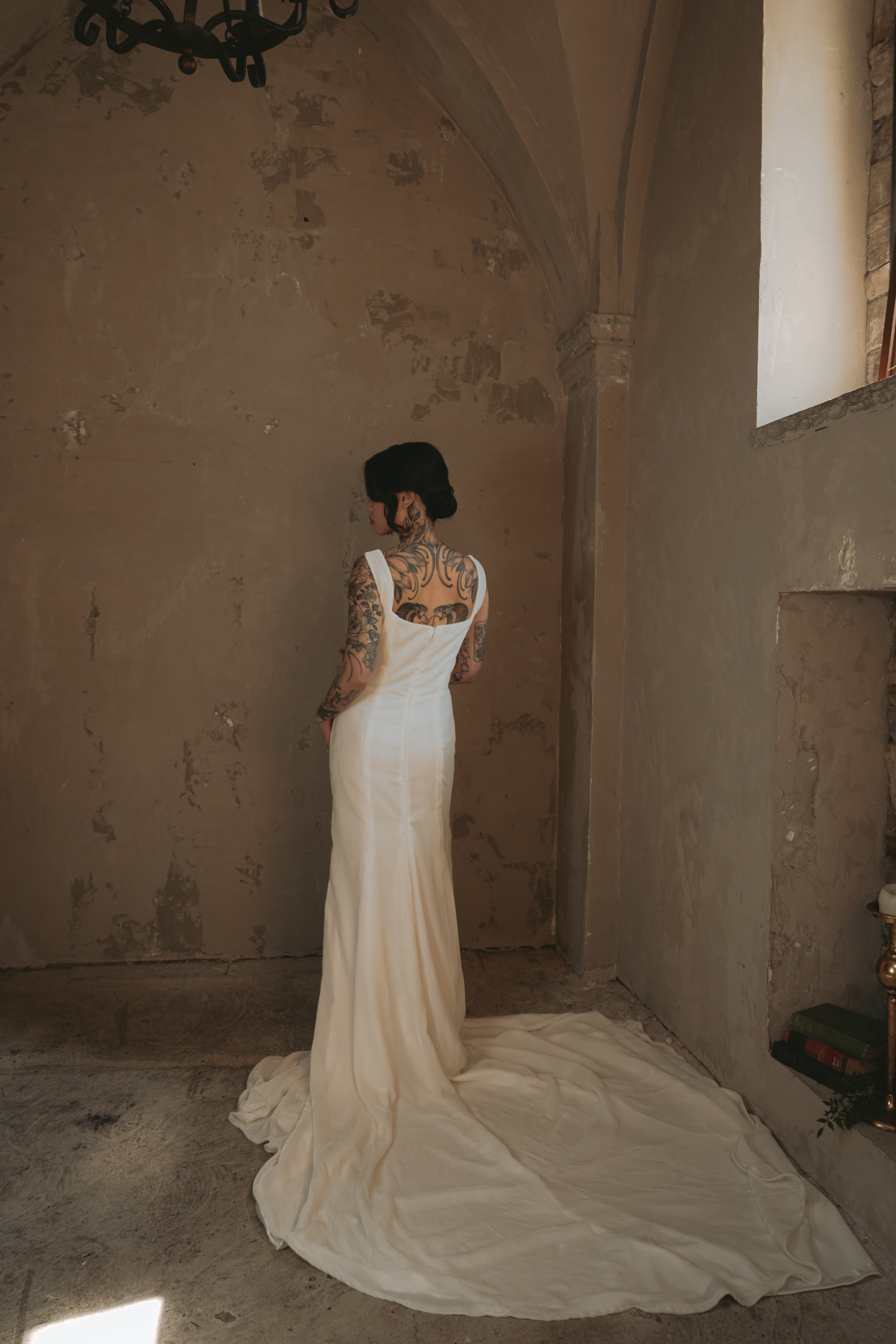 Greta | Silk Velvet Wedding Gown
