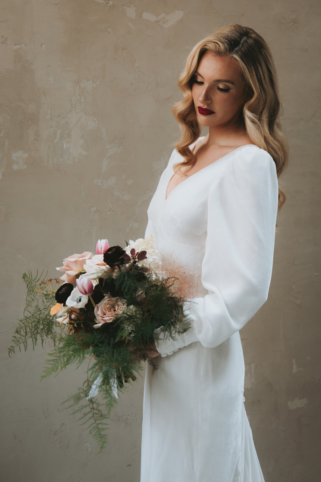 Eloise | Silk Velvet Wedding Gown