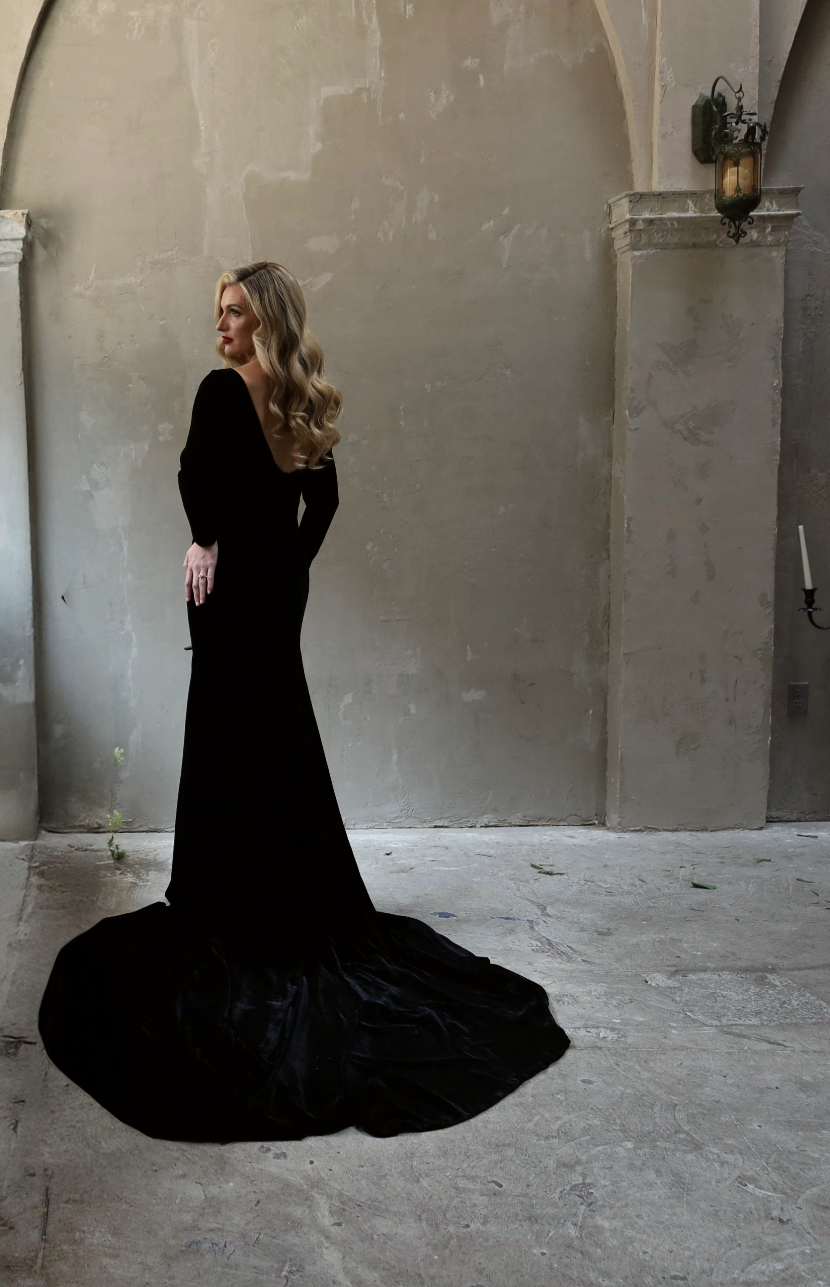 Jean | Silk Velvet Wedding Gown